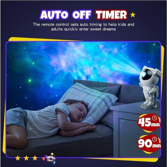Astronaut Star Galaxy Projector Space Night Light Nebula Ceiling Timer Remote - Picture 11 of 14
